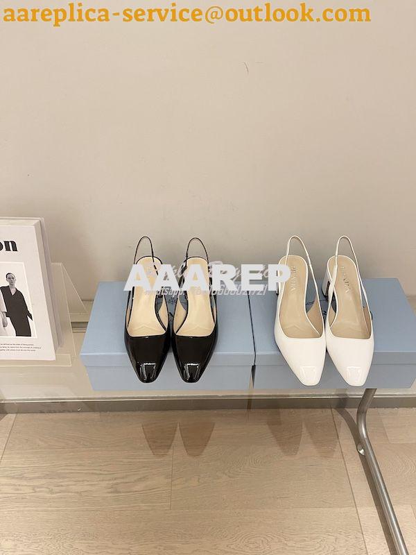 Replica Prada Patent-leather Slingback Pumps 1I173N 2 Replica Prada Patent-leather Slingback Pumps 1I173N 2