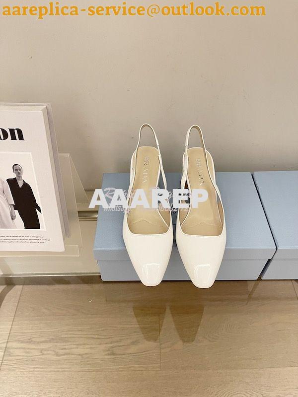Replica Prada Patent-leather Slingback Pumps 1I173N 4 Replica Prada Patent-leather Slingback Pumps 1I173N 4