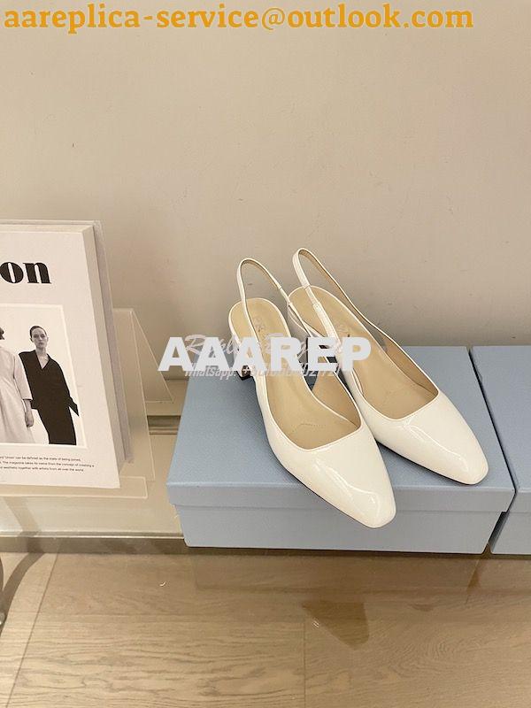 Replica Prada Patent-leather Slingback Pumps 1I173N 5 Replica Prada Patent-leather Slingback Pumps 1I173N 5