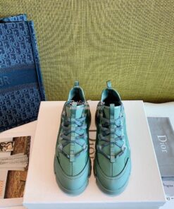 Replica Dior D-Connect Sneaker Technical Fabric Blue Grey