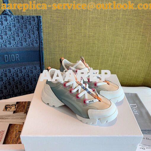 Replica Dior D-Connect Sneaker Technical Fabric Dioraura Multicolor Gr