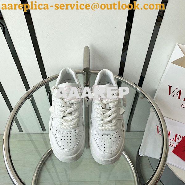 Replica Valentino Garavani Men Female One Stud Leather Platform Sneake 5 Replica Valentino Garavani Men Female One Stud Leather Platform Sneake 5