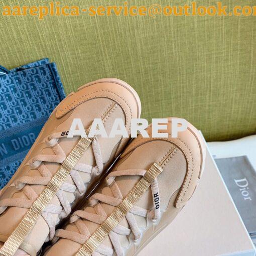 Replica Dior D-Connect Sneaker Technical Fabric Nude 5