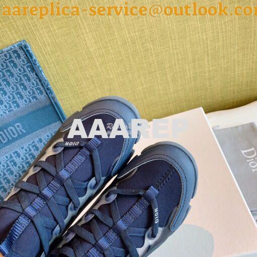 Replica Dior D-Connect Sneaker Technical Fabric Blue 4