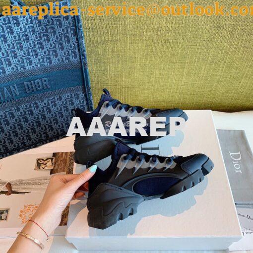 Replica Dior D-Connect Sneaker Technical Fabric Blue 5