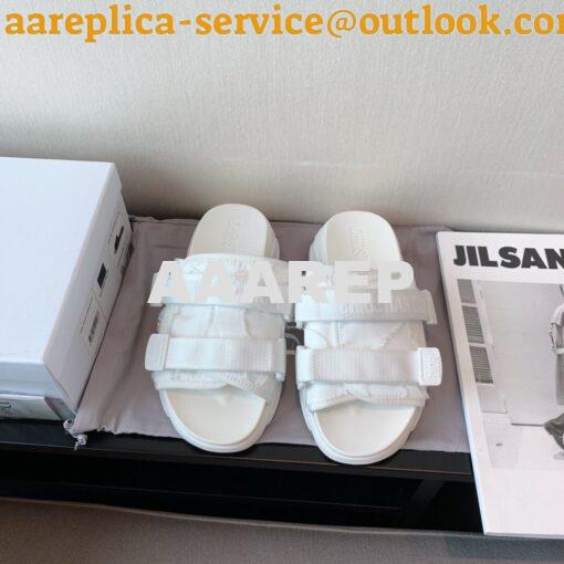 Replica Dior D-Wander Mules White Camouflage Technical Fabric