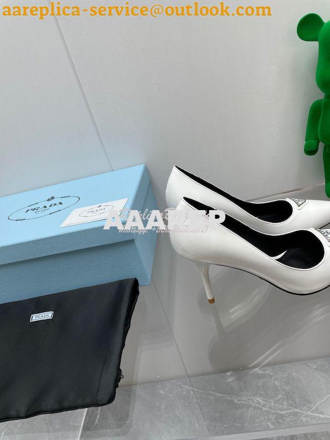 Replica Prada Brushed leather slingback pumps 85mm 1I001N 6 Replica Prada Brushed leather slingback pumps 85mm 1I001N 6