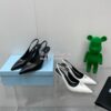 Replica Prada Brushed leather and mesh boots 1W907M White 11