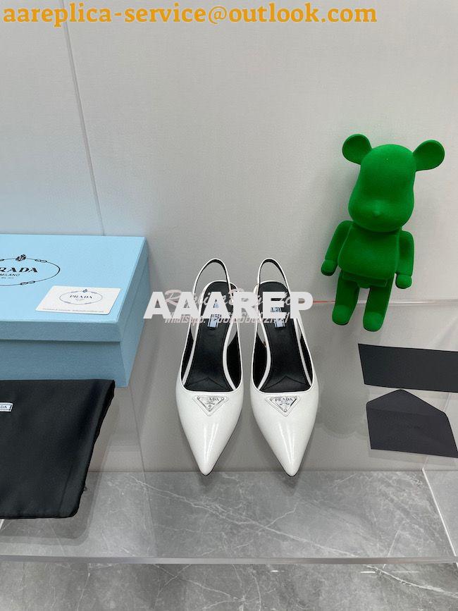 Replica Prada Brushed leather slingback pumps 65mm 1I002N 2 Replica Prada Brushed leather slingback pumps 65mm 1I002N 2
