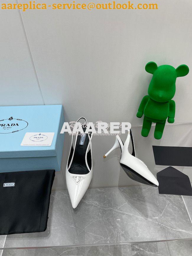 Replica Prada Brushed leather slingback pumps 65mm 1I002N 5 Replica Prada Brushed leather slingback pumps 65mm 1I002N 5