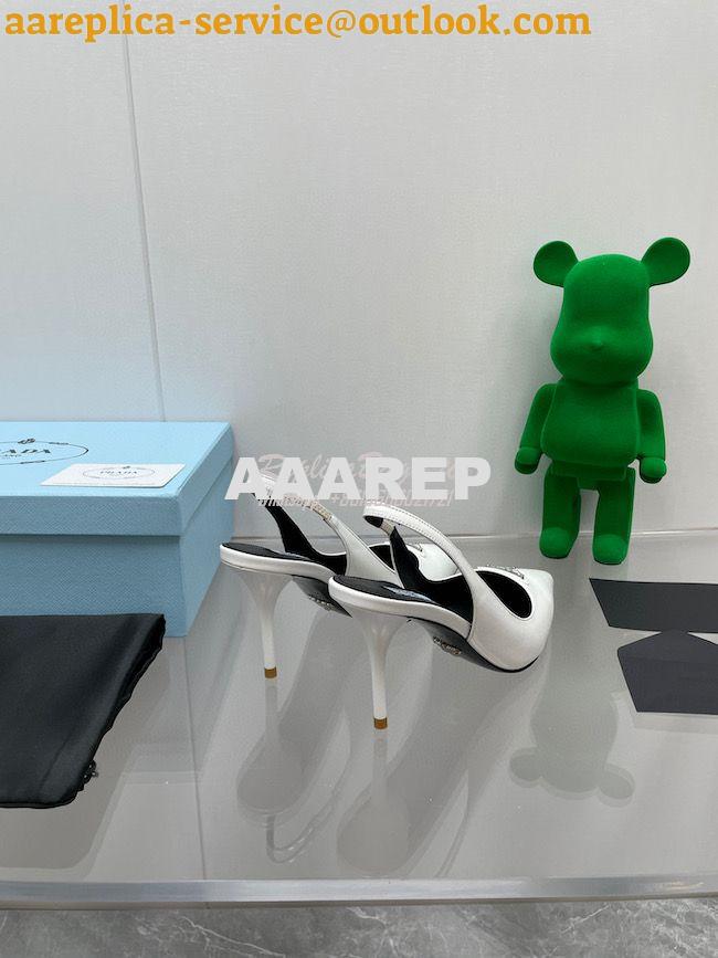 Replica Prada Brushed leather slingback pumps 65mm 1I002N 6 Replica Prada Brushed leather slingback pumps 65mm 1I002N 6