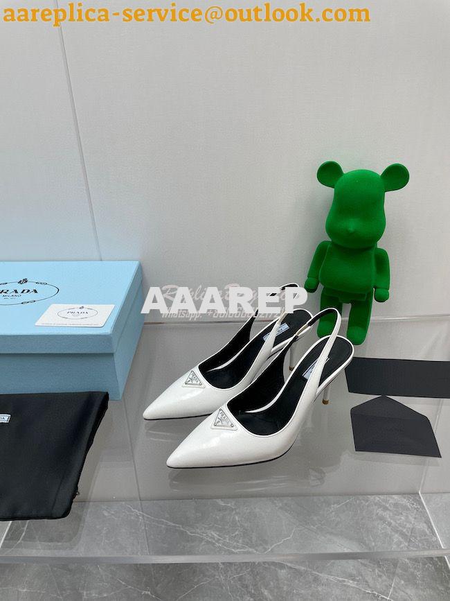 Replica Prada Brushed leather slingback pumps 65mm 1I002N 7 Replica Prada Brushed leather slingback pumps 65mm 1I002N 7