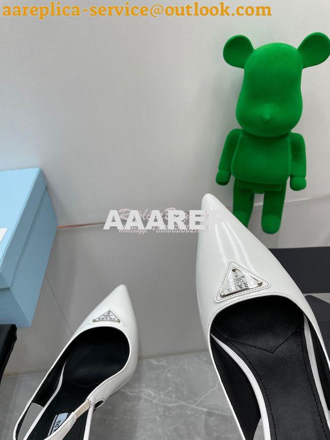 Replica Prada Brushed leather slingback pumps 65mm 1I002N 8 Replica Prada Brushed leather slingback pumps 65mm 1I002N 8