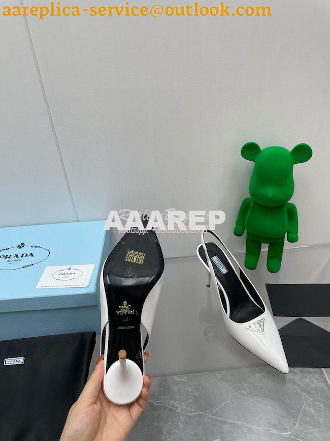 Replica Prada Brushed leather slingback pumps 65mm 1I002N 9 Replica Prada Brushed leather slingback pumps 65mm 1I002N 9