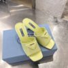 Replica Prada Brushed Leather Mid-heeled Slides 1XX590 Green 8