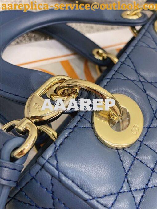 Replica Dior My ABCdior Lady Dior Bag M0538 Denim Blue 18