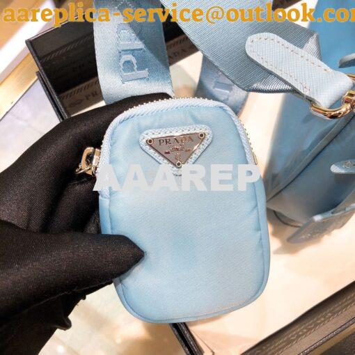Replica Prada Re-Edition Nylon Multi-Pochette Bag 1BH204 Astral Blue 6