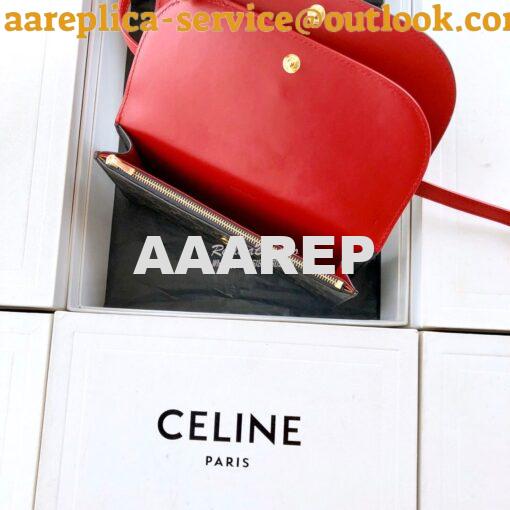 Replica Celine Wallet On Strap In Triomphe Canvas And Smooth Lambskin 8