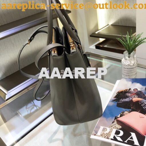 Replica Prada Galleria Saffiano Leather Bag 1BA232 Grey 5
