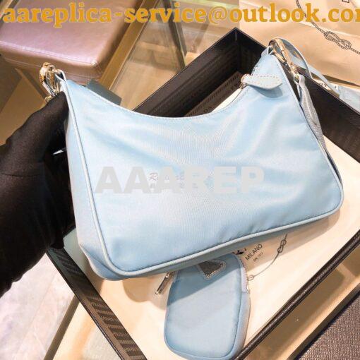 Replica Prada Re-Edition Nylon Multi-Pochette Bag 1BH204 Astral Blue 9