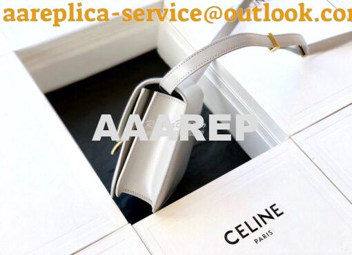Replica Celine Classic Box Bag in Smooth Calfskin Pearl Grey 4