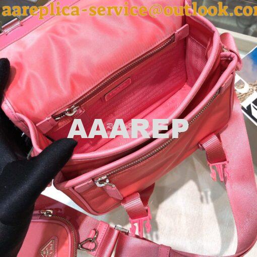 Replica Prada Nylon Cross-Body Bag 1BD334 Pink 6