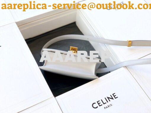 Replica Celine Classic Box Bag in Smooth Calfskin Pearl Grey 5