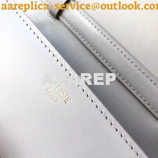Replica Celine Classic Box Bag in Smooth Calfskin Pearl Grey 9