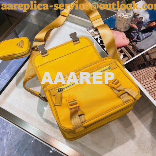 Replica Prada Nylon Cross-Body Bag 1BD334 Yellow 9