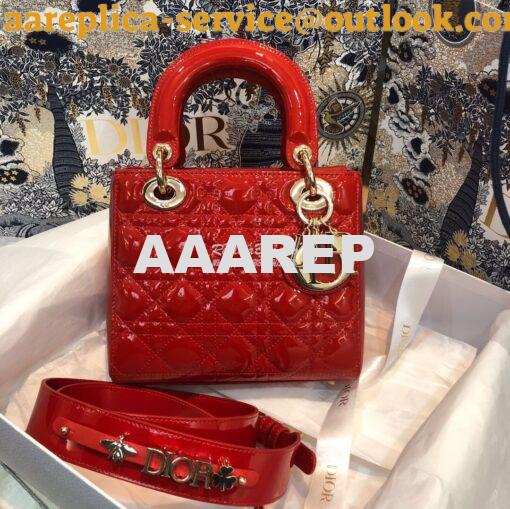 Replica Dior My ABCdior Lady Dior Bag in Patent Calfskin M0538 Red