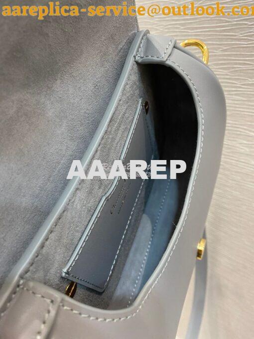 Replica Dior Bobby Bag in Grey Box Calfskin M9319U 16