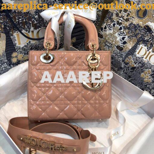 Replica Dior My ABCdior Lady Dior Bag in Patent Calfskin M0538 Rose De