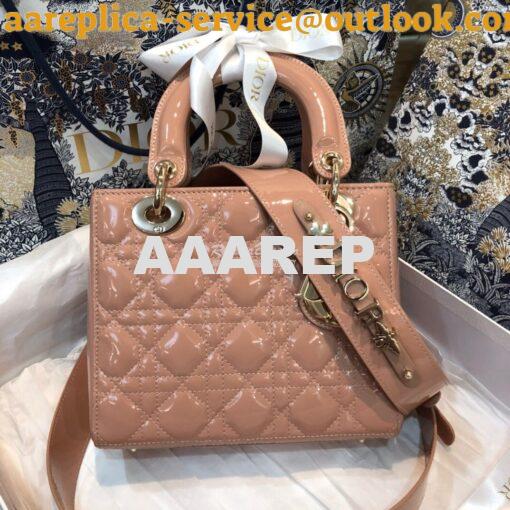 Replica Dior My ABCdior Lady Dior Bag in Patent Calfskin M0538 Rose De 2