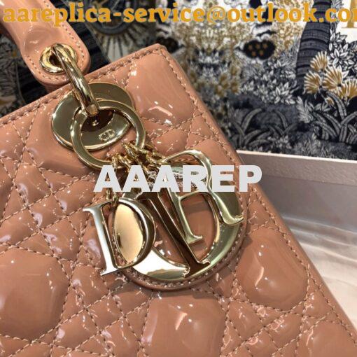 Replica Dior My ABCdior Lady Dior Bag in Patent Calfskin M0538 Rose De 3