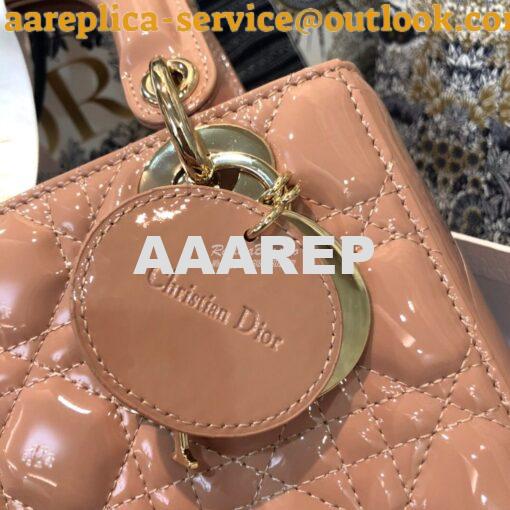 Replica Dior My ABCdior Lady Dior Bag in Patent Calfskin M0538 Rose De 4