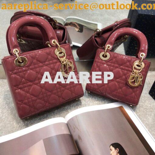 Replica Dior My ABCdior Lady Dior Bag in Patent Calfskin M0538 Mallow 2