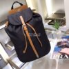 Replica Prada Nylon and Saffiano leather backpack 1BZ064 Black Caramel