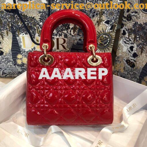 Replica Dior My ABCdior Lady Dior Bag in Patent Calfskin M0538 Red 8