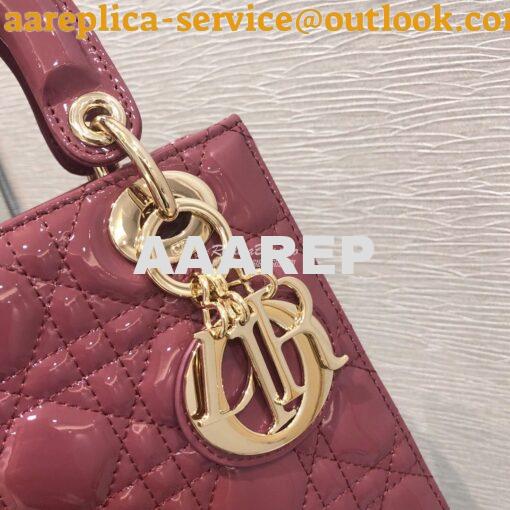 Replica Dior My ABCdior Lady Dior Bag in Patent Calfskin M0538 Mallow 6