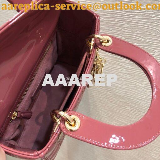 Replica Dior My ABCdior Lady Dior Bag in Patent Calfskin M0538 Mallow 9