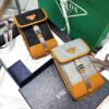 Replica Prada Nylon and Saffiano Leather Cellphone Case 2ZH109 Black C