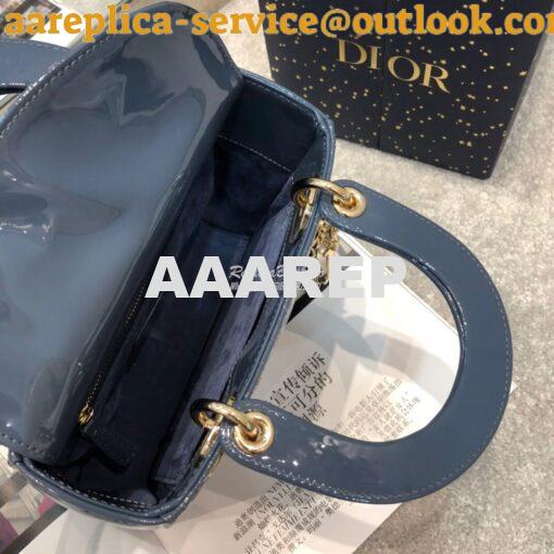 Replica Dior My ABCdior Lady Dior Bag in Patent Calfskin M0538 Dark De 7