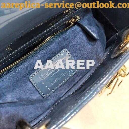 Replica Dior My ABCdior Lady Dior Bag in Patent Calfskin M0538 Dark De 8