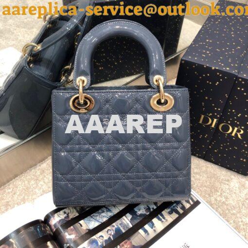 Replica Dior My ABCdior Lady Dior Bag in Patent Calfskin M0538 Dark De 10