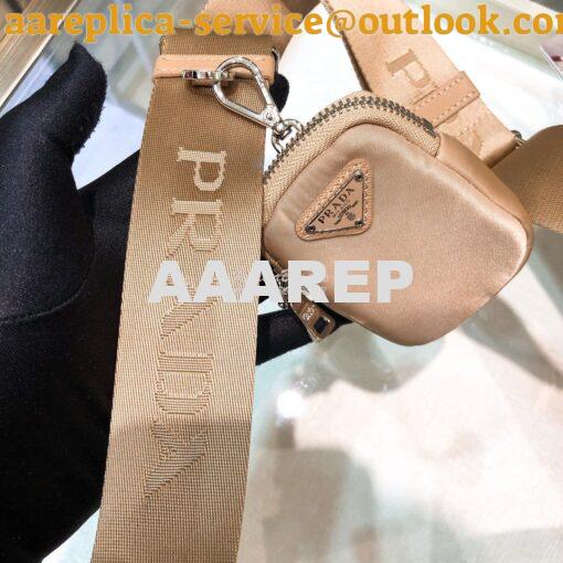 Replica Prada Re-Edition Nylon Multi-Pochette Bag 1BH204 Nude 9