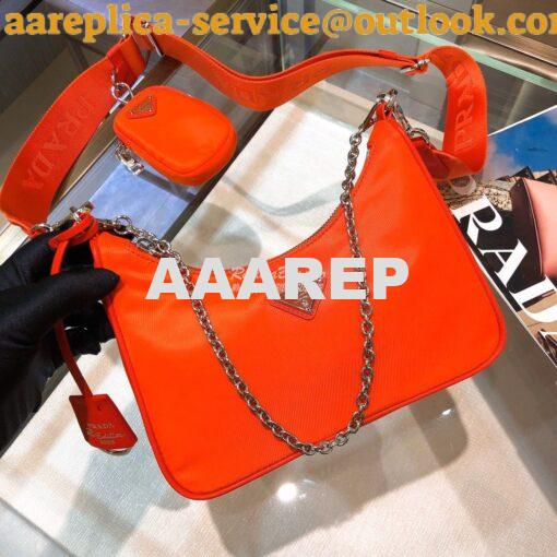Replica Prada Re-Edition Nylon Multi-Pochette Bag 1BH204 Orange