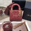 Replica Dior Medium Mallow Rose Lady D-lite Embroidered Cannage Bag M0 14