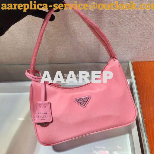 Replica Prada Re-Edition 2000 Nylon Mini-Bag 1NE515 Pink 4