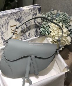 Replica Dior Saddle Ultra-Matte Bag M0446 Stone Grey
