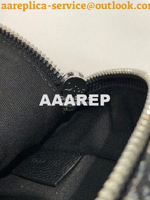 Replica Dior Safari Messenger Bag Oblique Jacquard w Grained Black Cal 12